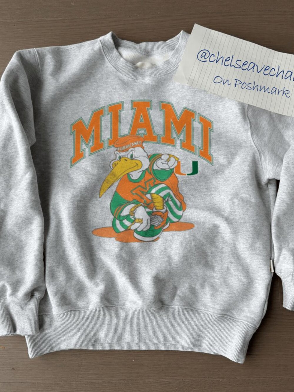 Vintage 90s Miami Hurricanes Sweatshirt, University of Miami Hurricanes Shirt
